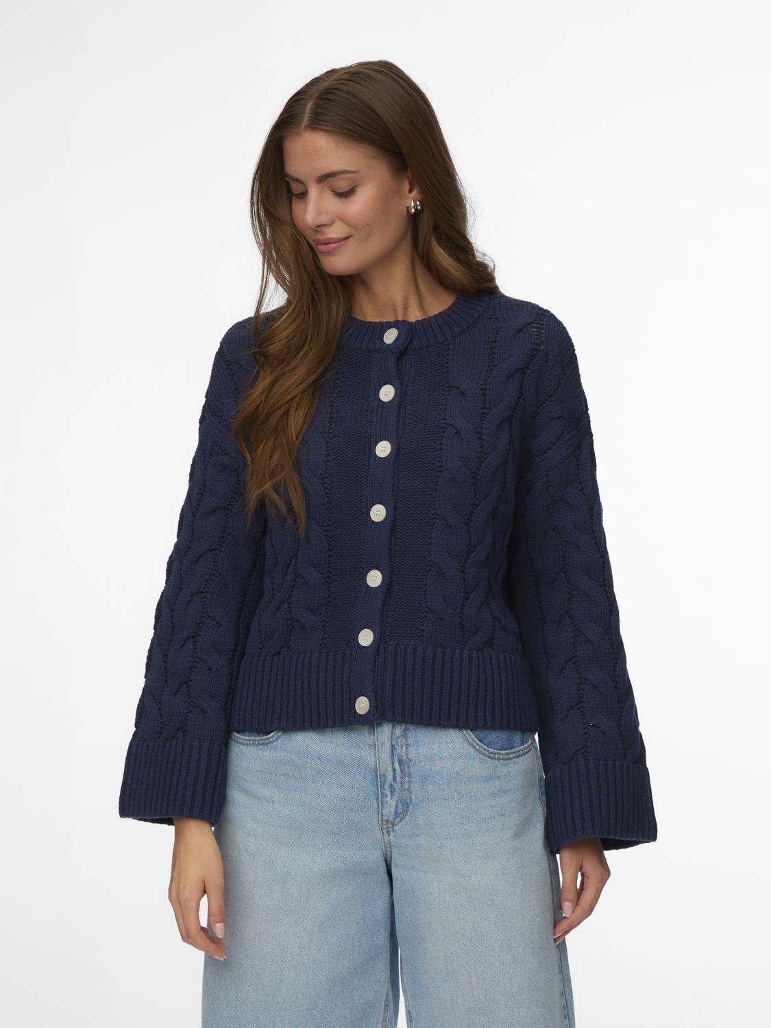 VMSVEA Knit Cardigan - Navy Blazer - VERO MODA & VILA Bergvik